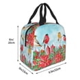 thumbnail image 2 of Pofeuu Winter Birds on the Fence Print Lunch Bag Lunch Box Large Capacity Insulated Lunch Bag for Adult, Leakproof Reusable Lunch Tote Bags for Work, 2 of 5