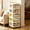 Clear #4, variant on Rolling Storage Cart with Drawers Plastic Storage Drawer Unit on Wheels Mobile Organizer Cart for Snacks Toys Office Supplies - 2 3 4 5 Tier Narrow Trolley for Bedroom Kitchen Living Room