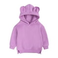 thumbnail image 2 of WUANDIXFA Kids Sweatshirts Toddler Baby Girls Casual Long Sleeve Hoodies Cute Fleece Sweatshirt Cute Pullovers Tops,Purple,2-3 Years, 2 of 5