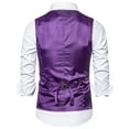 thumbnail image 3 of MuXiKeJi Clothes Mens Sequins Suit Vest Formal V-neck Shiny Waistcoat Prom Party Tuxedo Vests, 3 of 7