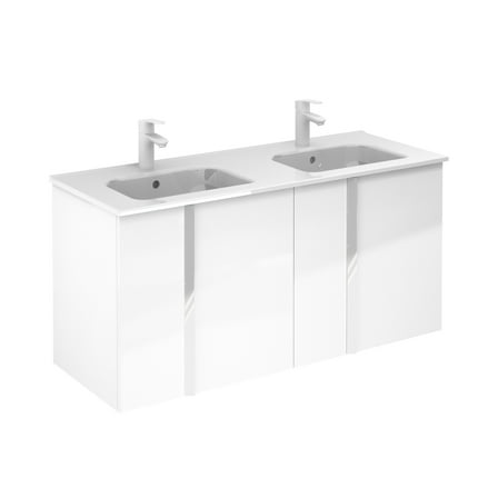 ROYO USA 48'' 4 DOOR ONIX WHITE WITH CERAMIC TOP AND MIRROR