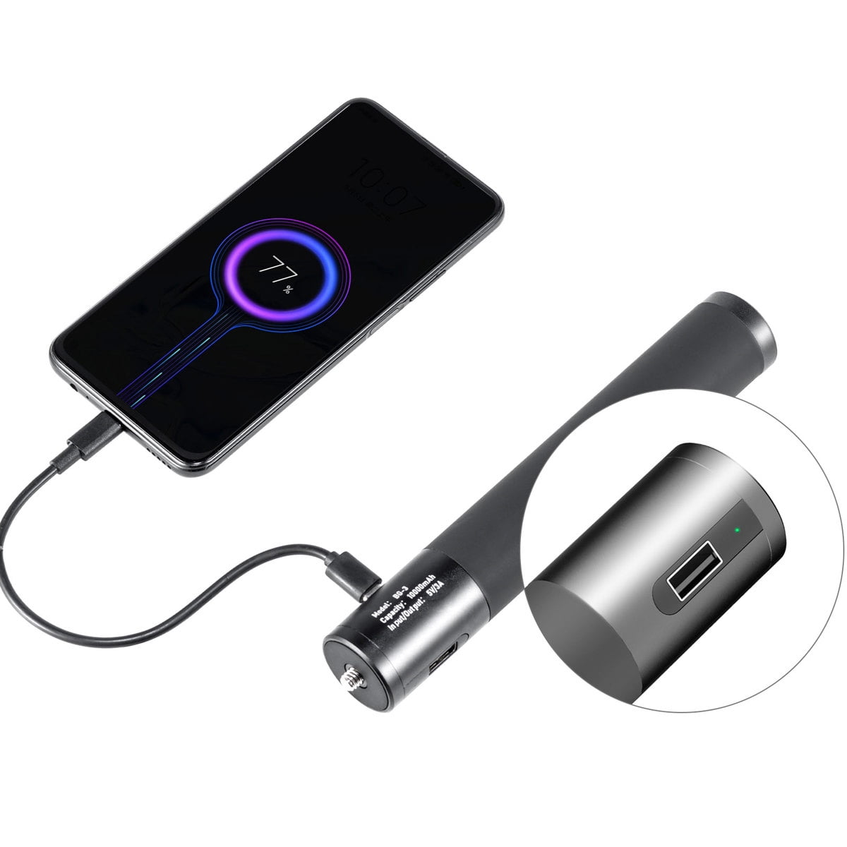Ulanzi BG-3 10000mAh Power Bank Hand Grip with USB-A & Type-C Dual Charging Ports