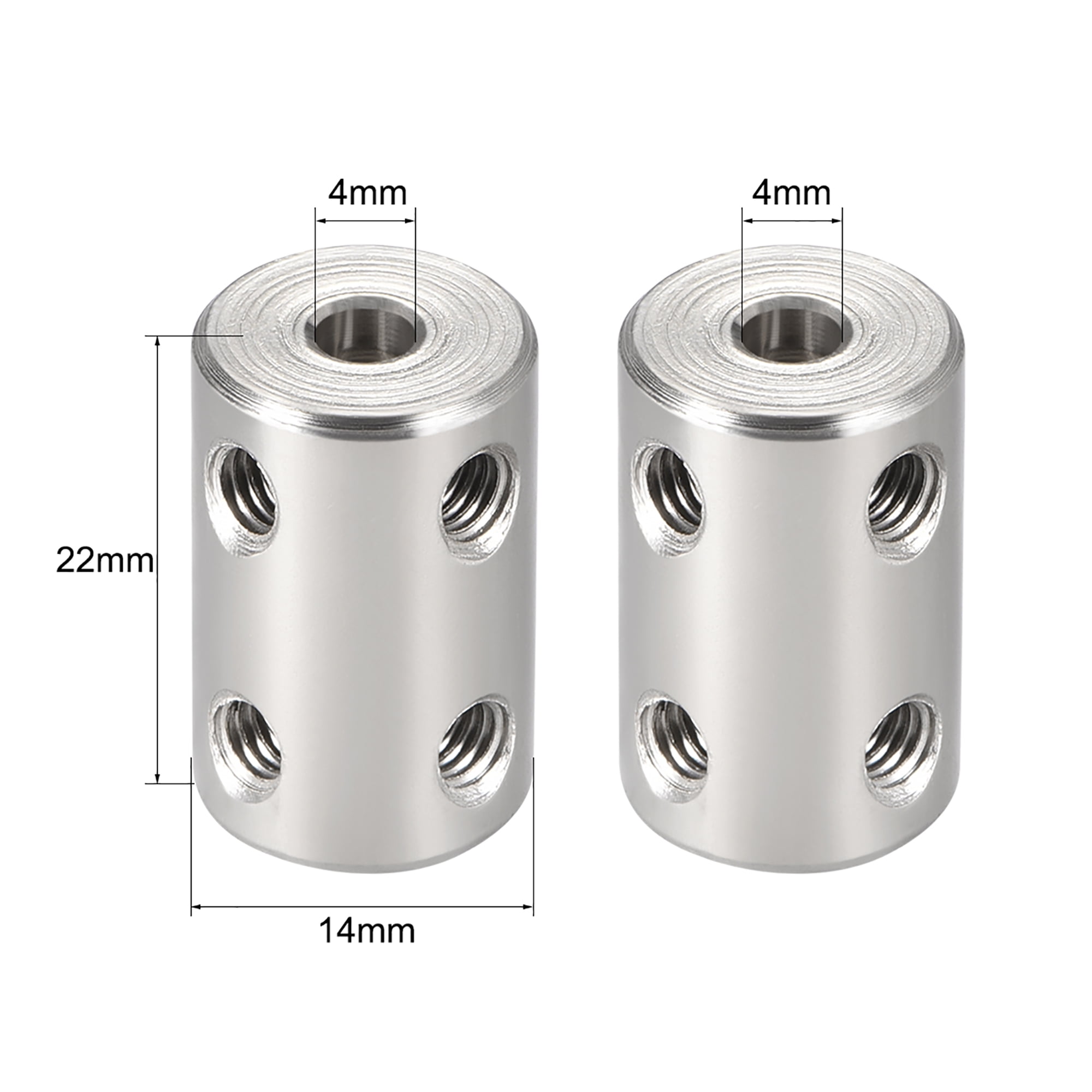Shaft Coupling 4mm to 4mm Bore L22xD14 Robot Motor Wheel Rigid Coupler Connector 