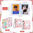 thumbnail image 3 of 2pcs Kpop Photocard Holder Book La Vida Bella Mini Álbum De Fotos Con Colgante De Cristal Pegatinas Lindas 80 Bolsillos Collect Book, 3 of 3