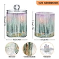 thumbnail image 5 of Yayeee 4 Pack Qtip Holder Bathroom Cotton Swab Canister with Lid Clear Dispenser Set, Green Deer, 5 of 6