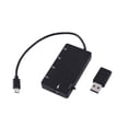 thumbnail image 1 of Adaptador OTG Tangxi Negro 4 Puertos USB 2.0 HUB con Lector de Tarjetas, 1 of 9
