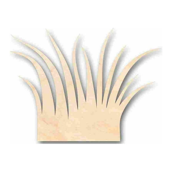 Unfinished Wood Grass Shape - Plants - Craft - up to 46" DIY 6" / 1/4"