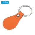 thumbnail image 3 of Uxcell Leather Key Fob Kit, 20 Pack PU Leather Key Fob Blanks and Key Rings for Laser Engraving, Orange, 3 of 6