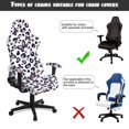 thumbnail image 5 of Jiueut Butterfly Leopard Print Gaming Chair Cover Set of 4, Stretchable Computer Chair Seat Protection with Armrest Pad Removable Rotating Chairs Protective Slipcover, 5 of 7