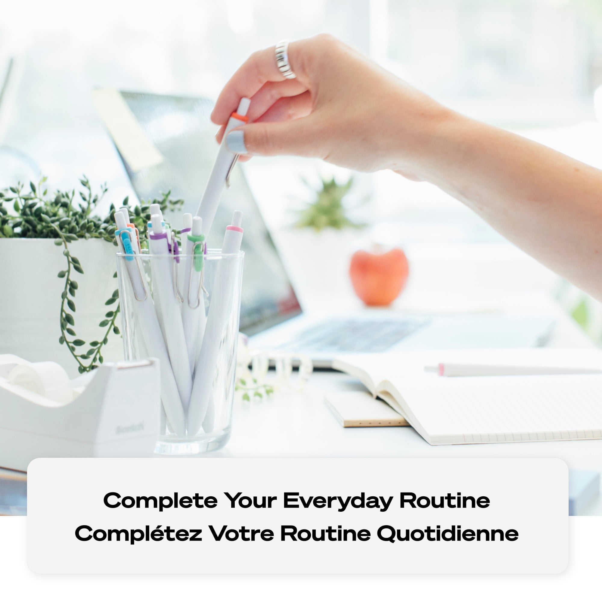 uniball™ one Retractable Gel Pens, Medium Point (0.7mm), Black Barrels, Black Ink, 3 Pack