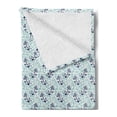 thumbnail image 2 of Anchor Soft Flannel Fleece Throw Blanket, Abstract Water Droplets Anchors with Marine Rope Vintage Wavy Ocean, Cozy Plush for Indoor and Outdoor Use, 70" x 90", Mint Green Dark Blue, by Ambesonne, 2 of 5