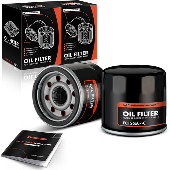 A-Premium 2-PC 10K Miles Protection Spin On Oil Filter Compatible with Ford & Chevy & for Toyota & for Honda & Nissan & Subaru & Kia & Mazda & Mitsubishi & Infiniti & Smart & Suzuki & Saab & Mercury