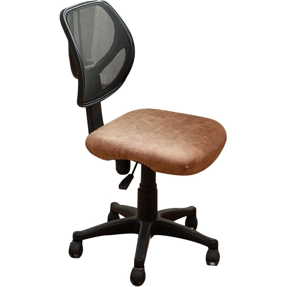 FORCHEER Leather Looking Seat Covers for Office Chair 14-18 inch 2 Pieces Square Stretch Seat Slipcovers for Dining Chair Cushions Removable Washable