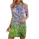 thumbnail image 1 of Vestido halter de metal con hombros descubiertos estampado de manga corta de moda sexy para mujer Fridja  qw1701, 1 of 5