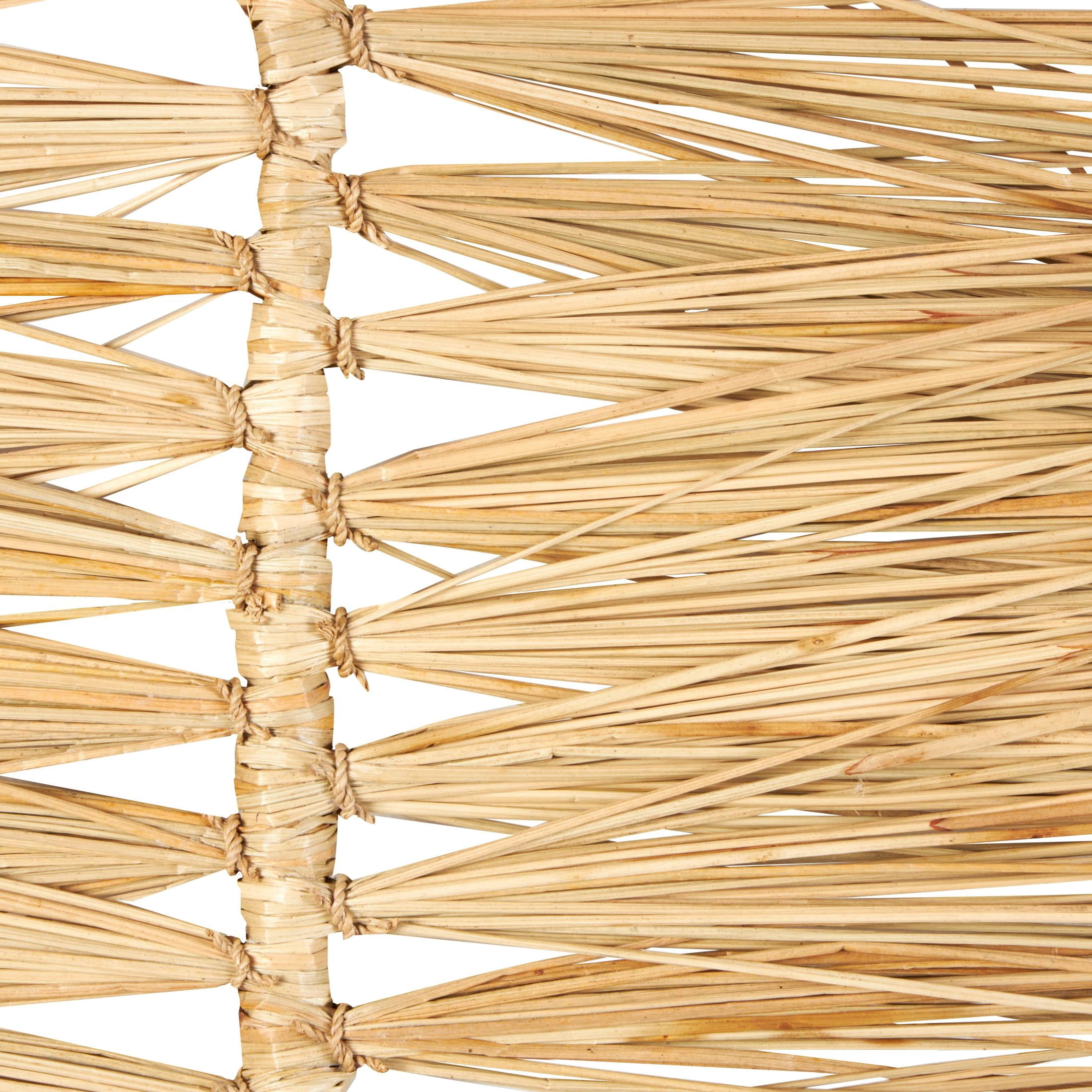 79" Palm Tree Handmade Tall Tassel Leaf Fan Stick Bamboo Wood Natural Foliage Branch Bouquet, by DecMode (3 Count)