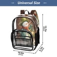 thumbnail image 4 of PVC Transparent Backpacks Clear Backpack for Travel and Outings Green-clad Snowman, 4 of 7
