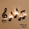thumbnail image 4 of Wall Candle Holder Durable European Home Candlestick Note Modeling Creative Office Music Note Candle Holder Home Decoration, 4 of 5