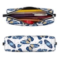 thumbnail image 2 of Pofeuu Beautiful Butterflies Print Leather Pencil Case, Leather Pencil Pouch Large Capacity, Big Pencil Pouch with Zipper Vintage Pen Bag Fountain Pen Holder, 2 of 7
