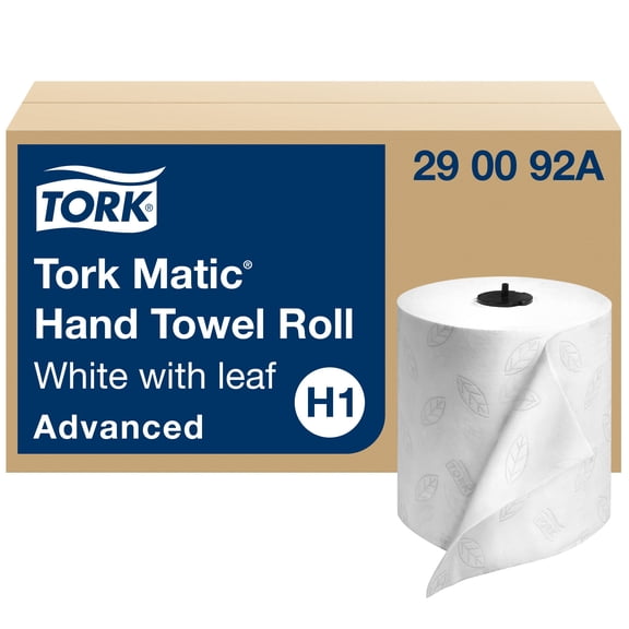Tork Matic® Hand Towel Roll White with Gray Leaf H1