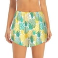 thumbnail image 2 of Sigee Pineapples1 for Women's Athletic Shorts High Waisted Running Shorts Pocket Sporty Short Gym Elastic Workout ShortsX-Large, 2 of 9