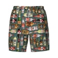 thumbnail image 4 of Lsque Mens Swim Trunks Alcohol Bottles Pattern - Bathing Suit Compression Liner - Beach Swim Shorts Swimwear - (S-3XL) - Stretch Quick Dry -Small, 4 of 9