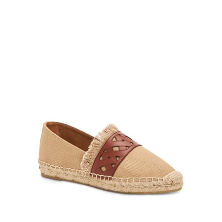 

AQUATALIA Womens Linen Beige Mixed Media Kailyn Slip On Espadrille Shoes 7 M