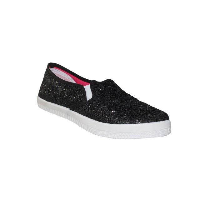 MOCASIN CASUAL LEON MUJER NEGRO GLITTER 602 LEON 602
