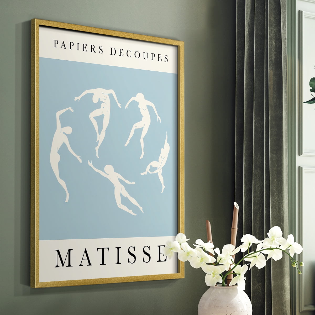 Matisse CXCII Framed Print in Gold Solid Wood 16 x 20 Framed Print