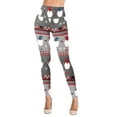 thumbnail image 6 of Holiday Womens Christmas Leggings Brushed High Waist Trendy Elk Reindeer Warm Winter Yoga Pants Thermal Leggings Christmas Gifts, 6 of 6