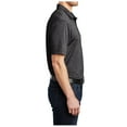 thumbnail image 3 of Yellow Rooster Mens Short Sleeve Shadow Stripe Polo Shirt Deep Black M, 3 of 7