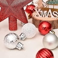 thumbnail image 3 of Decoración del árbol de Navidad 30 piezas 3 cm JanHm rojo blanco plateado, 3 of 3