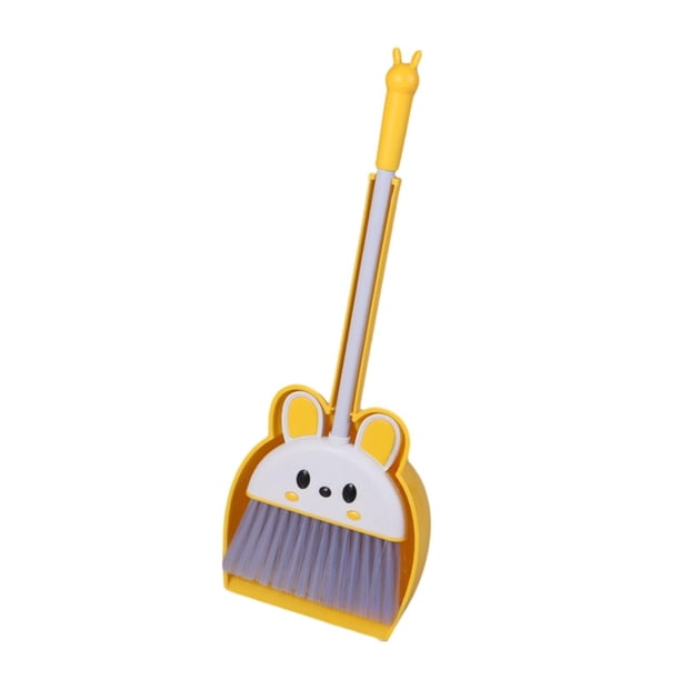 Set de ayudante de limpieza para niños pequeños, regalo de cumpleaños, juego de escoba para aprendizaje temprano Amarillo