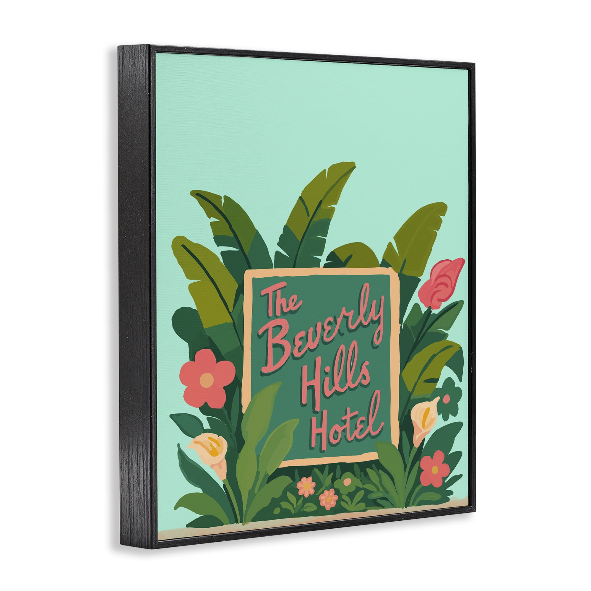 Stupell Industries Beverly Hills Hotel Black Framed Giclee Art, design by Amelia Noyes