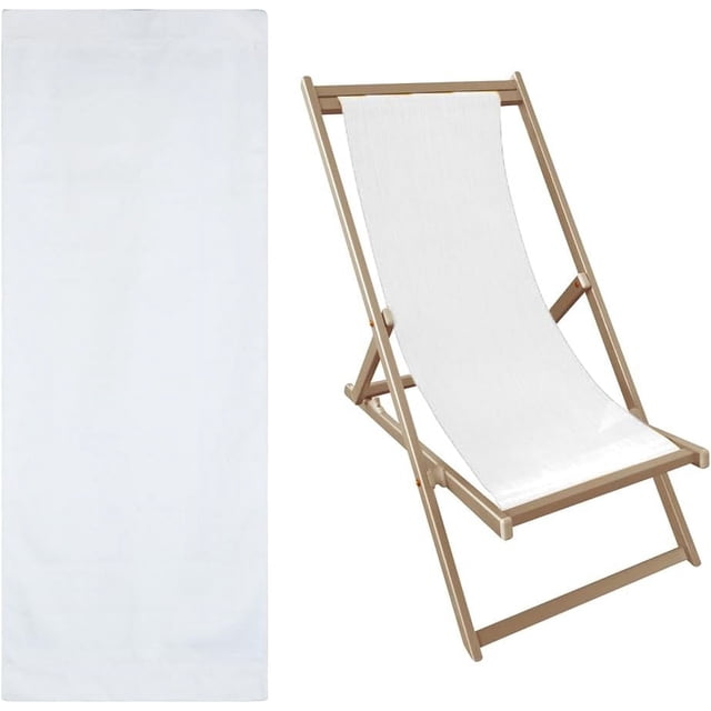 Tela de repuesto para silla de playa, 45 x 16,92 pulgadas, tela de repuesto para silla plegable de exterior, tela beige para sillas de patio.