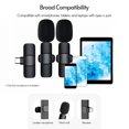 thumbnail image 3 of Riwcyla Wireless Clip,on Lavalier Microphone Omnidirectional Mic 2 1 with Wind Muff Type,C Port Replacement for Android Smartphone Live Stream Interview Recording Video Conference Online Teaching, 3 of 6