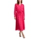 thumbnail image 1 of Anne Klein Womens Drawstring Waist Midi Dress, pink, 2, 1 of 2