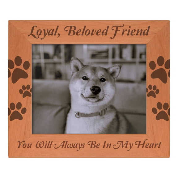 ThisWear Gifts For All By Rachel Olevia Sentimental Photo Frame Pet Berevement Loyal Beloved Friend Wood Engraved 8x10 Landscape Picture Frame