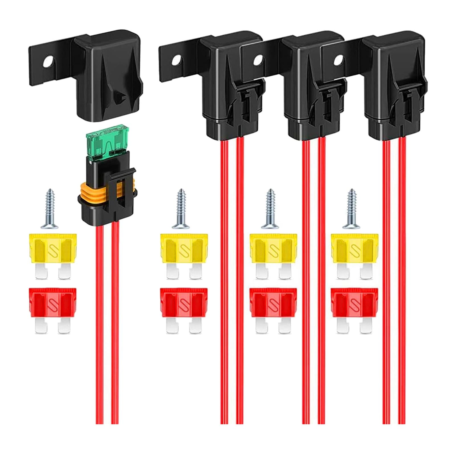 LeeQinersw Inline Fuse Holder 40A Wiring Harness for Motorcycle Marine Boat Vehicle