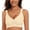 217-Champagne, variant on Wireless Push Up Bras for Women Comfortable Support Seamless Bra Ribbed V-Neck Bra Padded Bralette
