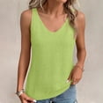 thumbnail image 5 of Qwertyu Women's Tank Top with Knitted Sequins Sleeveless V Neck Shirt Casual Sequins Strappy Elegant Blouses Green One Size, 5 of 5