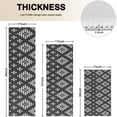 thumbnail image 4 of Black Geometric Diamond Dot Pattern Kitchen Rugs Sets Of 3,Kitchen Runner Rugs Non Skid Washable,Decorative Kitchen Floor Mats for Kitchen,Sink,Laundry,17"x30"+ 17"x47" + 17"x59", 4 of 6