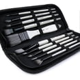 thumbnail image 1 of Set of 10 pig hair brushes with carrying case for oil painting, watercolor and gouache for children, 1 of 5