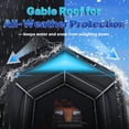 thumbnail image 3 of ADVANCE OUTDOOR 10x10 ft Carport Anti-Snow Garage Outdoor Storage Shelter Portable Carport Canopy Tent with 2 Vents & 2 Detachable Roll-up Doors, Storage Shed kit, 3 of 8