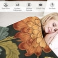 thumbnail image 3 of JEUXUS Boho Floral Botanical Throw Blankets, Mid Century Morden Plant Abstract Bohemian Flowers Tropical Leaves Cozy Warm Bed Couch Blanket, White Flannel Throws to Decorate Room and Bedroom, 3 of 6