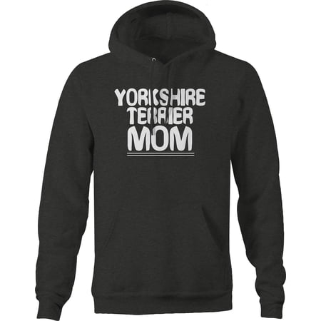 Yorkshire Terrier Mom Dog Pet Puppy Parent Hoodie for Big Men 3XL Dark Grey
