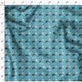 thumbnail image 4 of Soimoi Blue polyester Crepe Fabric Wild Life Animal Printed Fabric 1 Yard 42 Inch Wide, 4 of 5