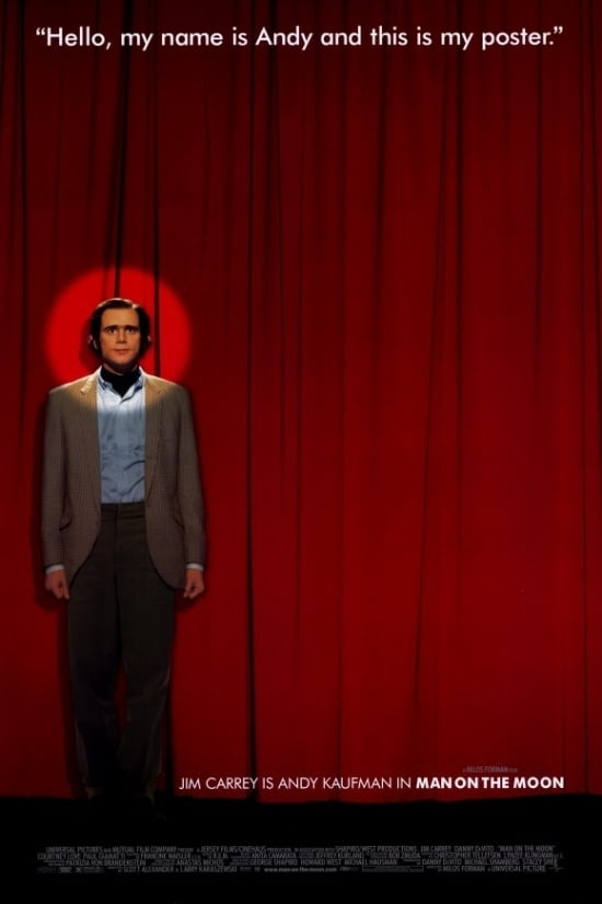 CANVAS Jim Carrey Standing Inside Stage Curtain Art print POSTER