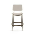 thumbnail image 2 of Amisco Sullivan 26 In. Counter Stool - Cream Faux Leather / Bronze Metal, 2 of 9
