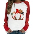 thumbnail image 1 of RKSTN Sweat-Shirt pour Femmes Noël Col Rond Imprimé Père Noël Manches Longues Blouse Régulière, 1 of 5