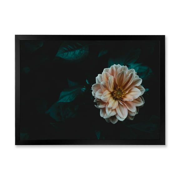 Designart 'Blooming Yellow Flower' Traditional Framed Art Print